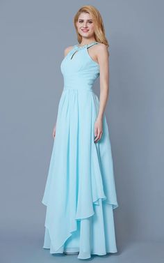 Shop Sleeveless Jewel Neck Ruffled Long Chiffon Dress Online. Dorris Wedding offers tons of high quality collections at affordable prices. Free shipping Now!