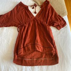 Abercrombie Nwt Burnt Red Dress/Cover Up - One Size. White Satin Midi Dress, Skort Dress, Abercrombie And Fitch Dresses, Burnt Red, Geometric Dress, Striped Shirt Dress, Mini Skater Dress, Black Velvet Dress, Satin Midi Dress