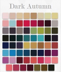 the color scheme for dark autumn