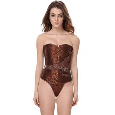 The Steampunk Pirate Corset is for the woman who loves the open sea. Bring out the Pirate in you, dare to be yourself! A beautiful brown corset that you can wear next to your skin or over a period shirt. It is perfect for a pirate costume or any cosplay in adventurous outfit! With this garment, you will become the sexy woman in the original pirate costume. Use loose tops and skirts for freedom of movement, the corset being rigid.It is advisable to accessorize in the theme with glasses and pocket Steampunk Corset Dress For Cosplay, Brown Overbust Corset For Party, Brown Steampunk Corset Dress For Costume Party, Fitted Brown Corset For Cosplay, Brown Fitted Corset For Cosplay, Steampunk Corset For Festival, Brown Corset For Cosplay, Gothic Brown Corset Dress For Costume Party, Brown Gothic Corset Dress For Costume Party