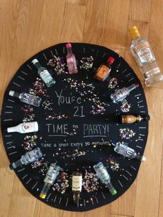 an instagram photo with the message you're 21 time to party on it