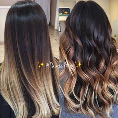 Chocolate Brunette, Brown Hair Balayage, Brown Blonde Hair, Ombre Hair Color, Ombre Color, Blonde Ombre, Hair Painting, Brunette Hair