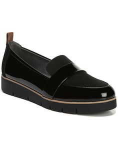 Edgy, trend-right, and amazingly comfortable. This standout loafer is a must. Be Energized insole with all-day comfort, cushioning and shock absorption designed to reduce foot pressure and fatigue. Black Loafers With Cushioned Footbed For Spring, Black Cushioned Loafers For Spring, Black Slip-ons With Cushioned Footbed For Work, Black Cushioned Slip-ons For Work, Black Loafers With Removable Insole For Spring, Black Synthetic Slip-ons For Office, Black Loafers With Cushioned Footbed For Fall, Black Synthetic Loafers For Work, Black Synthetic Workwear Loafers