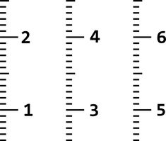 the numbers are arranged in rows to form a vertical line, which goes from one end to the next