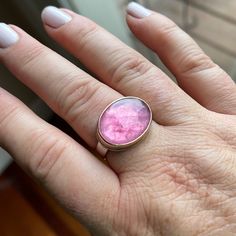 Beautiful Jamie Joseph Pink Tourmaline Oval Ring. Set In Rose Gold Bevel, Sterling Silver Band. Stone Is Approx 7/8” Across. Size 10 Oval Ring Set, Jamie Joseph Jewelry, Pink Tourmaline Ring, Oval Ring, Oval Rings, Tourmaline Ring, Sterling Silver Bands, Pink Tourmaline, Womens Jewelry Rings