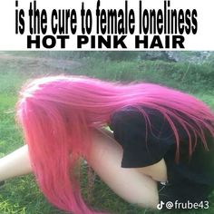 #relateable #girlblogger Iroiro Neon Pink Hair, Hot Pink Hairstyles, Short Hot Pink Hair, Pink Hair Girl Aesthetic, Hot Pink Hair Aesthetic, Hot Pink Short Hair, Hot Pink Curly Hair, Hot Pink Braids, Pink Scene Hair