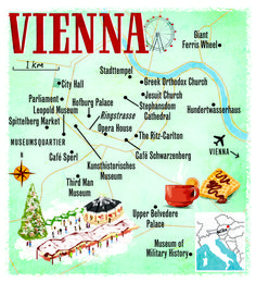 a map of vienna with all the main attractions