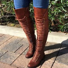 Category:Boots; Upper Materials:Faux Leather; Season:Summer,Fall,Winter; Heel Type:Flat Heel; Gender:Women's; Size Suggestion:standard size, select your usual size; Toe Shape:Round Toe; Type:Over The Knee Boots,Thigh High Boots; Style:Casual,Elegant,Minimalism; Heel Height(inch):<1; Outsole Materials:Rubber; Occasion:Party,Daily,Office; Closure Type:Lace-up; Pattern:Solid Color; Listing Date:11/11/2023; Production mode:External procurement; 2024 Trends:Combat Boots,Plus Size,Biker boots; Foot Le Combat Boots Plus Size, Thigh High Boots Summer, Knee Boots Flat, Boots Plus Size, Boating Outfit, Faux Leather Boots, Boots Women Fashion, Womens Knee High Boots, Biker Boots