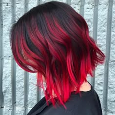 Red Hair Color Shades, Pulp Riot Hair Color, Red Ombre Hair, Short Red Hair, Short Ombre Hair, Pulp Riot Hair, Dark Red Hair, Bright Red Hair, Hair Color Shades