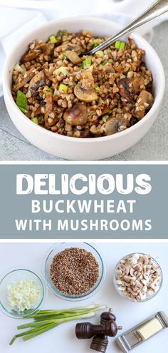 delicious buckwheat with mushrooms is an easy and healthy side dish for any meal