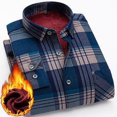 Season:Winter; Function:Soft,Stretchy; Fabric:95% Polyester 5% Spandex; Sleeve Length:Long Sleeve; Look After Me:Machine wash,Washable; Gender:Men's; Style:Fashion,Smart Casual,Business,Formal,Casual; Includes:Shirt; Elasticity:Micro-elastic; Tops Type:Dress Shirt,Flannel Shirt,Button Up Shirt,Collared Shirt; Occasion:Back to Office,Party,Wedding,Work; Age Group:Teenager,Adults'; Fit Type:Slim; Pattern:Tartan; Design:Button-Down; Neckline:Turndown,Square Neck; Special Size:Normal; Front page:FF; Winter Long Sleeve Shirt With Buttons, Winter Blue Shirt With Buttons, Winter Blue Buttoned Shirt, Winter Shirt With Button Closure And Casual Collar, Winter Shirt With Button Closure, Winter Cotton Shirt With Buttons, Winter Cotton Shirt Slim Fit, Winter Cotton Shirt With Slim Fit, Winter Cotton Shirt With Button Closure