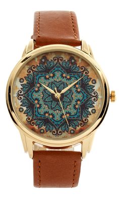 Patrón oro estilo reloj  reloj / relojes Retro por ZIZWatches, €45.00 Mode Shoes, Diesel Punk, Abstract Face, Gold Pattern, Modern Retro, Hippie Style, Fashion Watches, Cognac