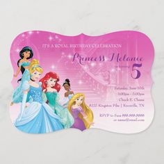 a birthday party with princesses on it