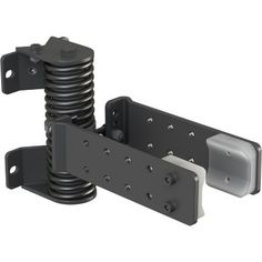 a black and white photo of a wall mount with two brackets on the back of it