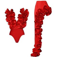 Glamorous Stretch Swimwear For Party, Fitted One-piece Bodysuit With Ruffles, Fitted Ruffles Bodysuit, Flirty Party Swimwear With Ruffles, Party Bodysuit With Ruffles, Glamorous Fitted Swimwear For Parties, Elegant Party Bodysuit With Ruffles, Elegant Ruffled Party Bodysuit, Spring Party One-piece Bottoms