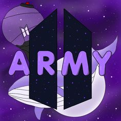 the word army is in front of an image of a space station