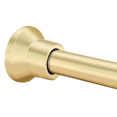 an image of a gold shower handle on a white background with clipping for text