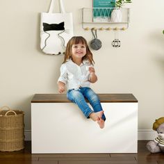 Flip-top Storage Chest with Self-hold Cover and Pneumatic Rod-White","Key FeaturesSafe Design for Family Use: With a flip-up top board, this wooden storage chest is easy to open and close. Besides, the top can stay open to free your hands and make it easier to search items inside. The self-hold lid is supported by pneumatic rod and is fitted with anti-collision pads, so you don't have to worry about clamping on fingers. Keep Everything Organized: This multipurpose room organizer offers plenty of Large Toy Storage, Wooden Toy Chest, Kids Toy Boxes, Room Organizer, Chest Bench, Wooden Toy Boxes, Toy Storage Boxes, Multipurpose Room, Wooden Bench