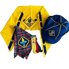 Vintage Cub Scout And Webelos Hat Cap Bandanas And Pin Lot Condition: yellow bandana has a couple small marks everything else is in great shape See photos for details please zoom in Yellow Bandana, Cub Scout, Cub Scouts, Hat Cap, Everyday Jewelry, Bandanas, Beauty Book, A Couple, Etsy Accessories