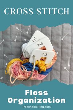 Cross Stitch threads organized on floss chips by Pip and Chip. Cross Stitch Finishing, Organization And Storage, Quilting Supplies