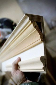 a person holding an open book in their hand