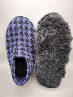 Women's size 8. These slippers have a beautiful design on the top, they are made from felted wool sweaters and the soles are shearling with the fur facing the foot. So warm, soft and cozy, you won't want to take them off! Perfect present for someone you love, or you can just treat yourself. Felted Wool Slippers, Wool Slippers, Wool Sweaters, Womens Slippers, Wool Felt, Beautiful Design, Slippers, Womens Sizes, Felt