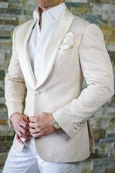 Tuxedo Suit For Men, Beige Wedding, Wedding Suits Groom, Groom Tuxedo, White Tuxedo, Dinner Jacket, Tuxedo Blazer, Tuxedo Wedding, Tuxedo Suit