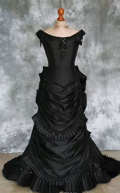 Gothic Ball Gown Taffeta Sweetheart Sleeveless Black and Red Short Wedding Dress with Appliques and Cascading Ruffles - Dorris Wedding Black Dress With Fitted Bodice For Quinceanera, Black Quinceanera Dress With Fitted Bodice, Fitted Black Ball Gown For Banquet, Gothic Black Ball Gown, Black Fitted Bodice Ball Gown For Quinceanera, Elegant Black Ball Gown For Quinceanera, Black Ball Gown With Sweep Train And Fitted Bodice, Fitted Gothic Black Ball Gown, Elegant Black Dress For Quinceanera