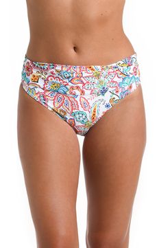 Radiate bohemian charm with this swimsuit adorned in a captivating white multicolored gypsy floral print, evoking the free-spirited essence of wanderlust and adventure. This hipster instantly smooths and slims with an eye-catching fold-over band that provides a comfortable fit. The hipster cut flatters your figure in front with discreet coverage in back that won't take away from your curves. [split] Details Hipster bottom Fold-over waistband Moderate coverage in the back Fabric 83% Nylon, 17% El Swimsuit Material, Tanning Lotion, Sun Tan, Free Spirited, Free Spirit, Comfort Fit, Split, Floral Print, Essence