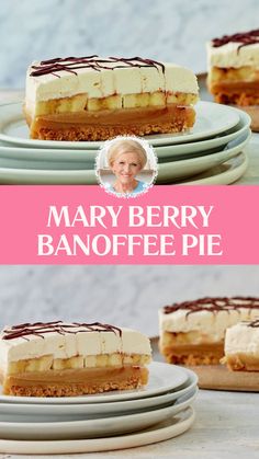 a slice of mary berry banoffee pie on a plate