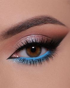 Ocean Eye Makeup, Ocean Makeup, Blusher Makeup, Shimmer Makeup, Dance Makeup, Favorite Makeup