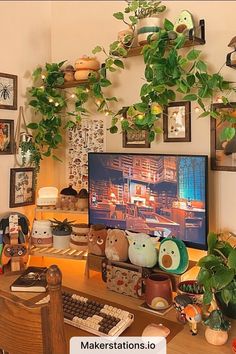 Cute Desk Setup Zimmer Diy, Dream Bedroom Inspiration, Pc Setups, Gaming Setups