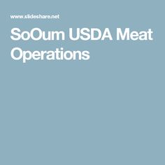 the words, soum usa meat operations are in white letters on a blue background