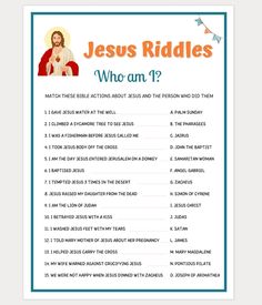 jesus rides who am i? printable activity sheet for kids to practice reading the bible