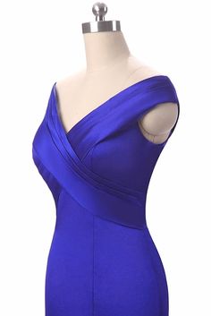 Royal Blue V-Neck Floor Length Mermaid Long Evening Dress Fitted Blue V-neck Mermaid Dress, Blue Fitted V-neck Mermaid Dress, Blue V-neck Mermaid Dress, Royal Blue Mermaid Hem Dress, Long Evening Dress, Blue V, Evening Dresses Long, Evening Dress, Floor Length