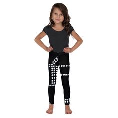 These kids leggings are just perfect for active kiddos. They won't have to worry about running around and getting messy because the graphics are sublimation-printed, so the leggings will never lose their vibrant color intensity. * 82% polyester/18% spandex * Made with a smooth and comfortable microfiber yarn * Sewn with an overlock and coverstitch finish * Vibrant colors that won't fade * Precision-cut and hand-sewn after printing Workout Leggings Printed, Dance Leggings, Girl Leggings, Toddler Leggings, Kids Leggings, Leggings Kids, Girls Leggings, Black Kids