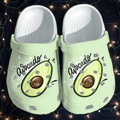 Cute Avocado Fruits Lover Crocband Clog Shoes Lightweight construction with breathable mesh fabric provides a comfortable and flawless fit. Clean Crocs, Crocs Outfit, Funny Shoes, Crocband Clog, Crocs Clog, Cute Avocado, Shoes Comfy, Crocs Crocband, Clog Shoes