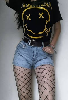 Soft Grunge Outfits, Fest Outfits, 90s Fashion Grunge, Grunge Dress, Legging Outfits