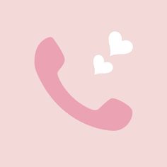 a pink phone with hearts on it