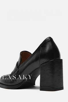 Lasaky - Black Low-Rise Heeled Ankle Boots for Women with Pointed Toe and Cut-Out Vamp Black Heels For Office In Fall, Black Heels For Office Wear In Fall, Black Office Heels For Fall, Rough Heels, Pig Skin, Heeled Ankle Boots, Low Rise, Leather Heels, Cut Out