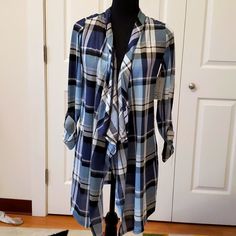 Adorable Blue Plaid Cardigan. Brand New With Tags. Never Worn. Great For Fall Or Work! Great Gift Idea. Offers Welcome! Blue Cotton Button-up Cardigan, Casual Blue Cardigan For Layering, Light Blue Long Sleeve Outerwear For Layering, Blue Winter Tops For Daywear, Blue Winter Daywear Top, Blue Long Sleeve Outerwear For Daywear, Blue Button-up Cardigan For Layering, Blue Cotton Cardigan For Daywear, Blue Open Front Cardigan For Day Out