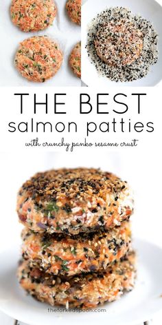 the best salmon patties with shrimp and sesame crust