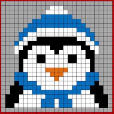 an image of a penguin made out of squares