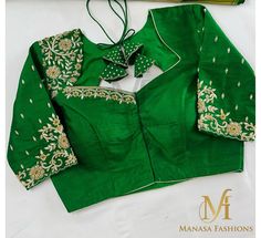 Green Blouse Designs, Cutwork Blouse Designs, Blouse Design Images, New Blouse Designs, Ladies Blouse Designs