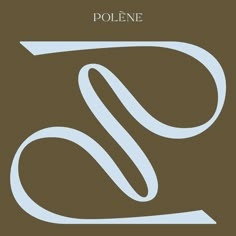 the logo for polene's new album, with an image of a curved letter