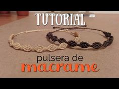 two bracelets sitting on top of a table with the words pulsera de macrame