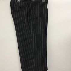 Etro Italy Gray With White Pinstripe Fine Worsted Wool Trousers/ Pants ..Size I48..Zip Front..Belt Loops..Back And Side Pockets. Classic Straight Leg. Condition Is Excellent Waist 34 Hips 38 Rise 12 Inseam 28 Hem Laying Flat 7 No Fabric Tag. These Are Beautiful.I Cannot Seem To Capture How Nice They Are In My Photos! Trousers Pants, Wool Trousers, Jumpsuit Trousers, Wool Pants, Fabric Tags, Trouser Pants, Pants Trousers, Gray White, Pant Jumpsuit