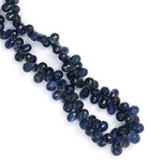 two strands of blue soda quartz beads