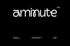 an image of the word annmute written in white on a black background with other words