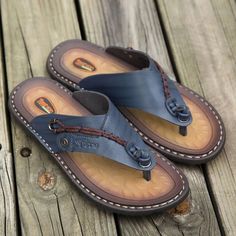 SPECIFICATIONS Upper Material: Microfiber Shoes Type: Flip Flops Outsole Material: Rubber Lining Material: PU Handmade Leather Flip Flops, Man Sandals, Light Blue Shoes, Women Casual Flats, Handmade Slippers, Simple Sandals, Orange Shoes, Leather Flip Flops, Casual Flat Shoes